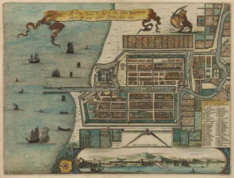 True depiction of the Castle and City of Batavia on the large island of Java, Year 1669